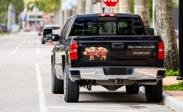 Clear Car Decal Butchery