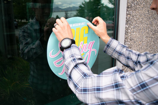 Step 4 for Installing Opaque Window Clings