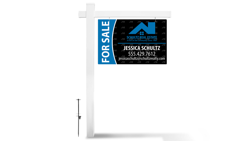 Real Estate Post No Rider With Pole