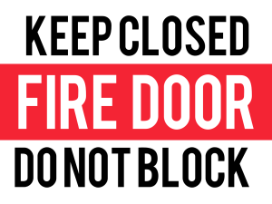 Keep Closed Fire Door Do Not Block
