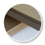 Sideview of wooden photo print